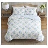 Full/Queen Laura Ashley Linley 3-pc. Floral Reversible Quilt Set | Retail $180