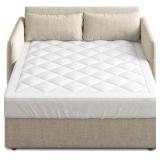 Sleep Philosophy Waterproof Sofa Bed Mattress Protector, Holden Sofa Bed Queen Mattress Pad, 3M Scotchgard, Microfiber Mattress Topper Fitted Elastic Pocket Fits Up to 8 Inch, Queen 60x72, White