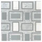 Soho Stax Geometric Tile 12Lx11W - ~0.94 sq ft / sheet | Retail $36/sheet | 10 sheets in box | a mix of stone and glass. Use these as a countertop or backsplash tile to create a beautifully interestin