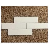 3x12 White Ceramic Tiles. Full Box 50 Tiles. Bright White. Covers 12 sq feet.