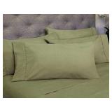 Cal King - Pure Bedding Bed Sheets - Cali King Sheet Set [6-Piece, Sage] - Hotel Luxury 1800 Brushed Microfiber - Soft and Breathable - Deep Pocket Fitted Sheet, Flat Sheet, 4 Pillow Cases