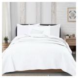 Twin - Alicia Channel Stitch Quilt and 1 - Sham Set | Retail $89.99