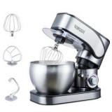 Stainless Steel Stand Mixer, 6-Speed Tilt-Head Mixer with 700W Powerful Motor, 7.4QT Large Capacity Bowl, Electric Kitchen Mixer with Dough Hook, Beater, Whisk for Baking & Dough Making| Retail $169