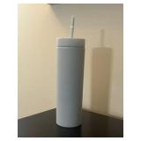 Strata 16 oz tumbler with cover and plastic straw | color ice