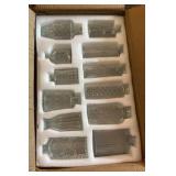 12 pack glass bud vases 4”-5” in height