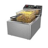Electric Deep fryer Single Tank Deep Fryer with Basket Capacity 10L(10.5QT) Electric Countertop Fryer Stainless Steel Deep Fryers for Restaurant Home Use, 1700 Watts, 110V (10 Liter size)