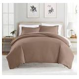 King - Casual Comfort Premium Ultra Soft Duvet Cover Set | Taupr Color | Retail $66 | 1 Duvet 2 Shams
