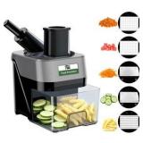 Fiii 5-in-1 Electric Food Processor Vegetable Chopper - 5 blades for 5 different cuts - Retail $200
