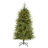 5’ Vancouver Fir “Natural Look” Artificial Christmas Tree with 350 Clear LED Lights and 1354 Bendable Branches