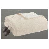 Queen Heated Blanket | Beautyrest 84 in. x 90 in. Heated Waffle Plush w/ Sherpa Reverse Queen Blanket | Whisper White | Retail $375