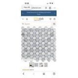 AZUL 1" HEXAGON MARBLE MOSAIC TILE POLISHED 11.8Lx11.6W ~ 0.95 sq ft per sheet | Retail $52/sheet | 8 sheets in box
