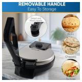 10inch Roti Maker by StarBlue - Retail $66.99 - The automatic Stainless Steel Non-Stick Electric machine to make Indian style Chapati, Tortilla, Roti AC 110V 50/60Hz 1200W