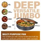 Gotham Steel Signature Ceramic Sauté Pan with Lid 5.5QT | Retail $49.99