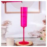 Ciaell 20 Pack Plastic Champagne Flutes - Pink - 6 Oz Disposable Champagne Glasses for Party Birthday Anniversary Wedding Christmas
