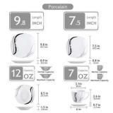 VEWEET Fiona Porcelain Dinnerware Set - 30 Piece | Retail $100 | Place Setting for 6 People |