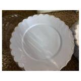 Plastic Party Plates With Gold Accents Two Sizes, 50 Plates of Big Size, 40 of Smaller Plates