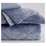 King - Intelligent Design Felicia Velvet Comforter Set King/Cal King Sized Bed 1 Comforter 2 Shams 1 Decorative Pillow