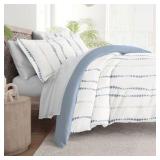 King - Cali King - Home Collection Bedding Bundle Patterned Duvet Cover and 2 shams