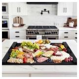 GASHELL Noodle Board Stove Cover with Handles, Multiple Stove Top Cover Board for Electric/Gas Stove Top(Black), GSC-2212