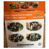Nilpfers 3 in 1 professional grade blender and food processor - 67 oz pitcher - 3 cup vegetable chopper - Retail $115