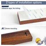 Magnetic knife holder for wall, No Drilling 20 Inch walnut knife magnetic strip, Powerful knife magnet rack, include Adhesive Tape and screws for Knives, Utensils, and Tools - Retail $45