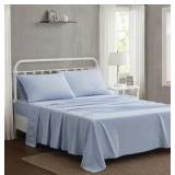 Washed Cotton Blue King 4-Piece Sheet Set, The Farmhouse Brand