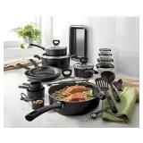 Cooks 30-pc Aluminum Non-Stick Cookware Set Black Color