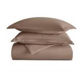 King - Casual Comfort Premium Ultra Soft Duvet Cover Set | Taupr Color | Retail $66 | 1 Duvet 2 Shams