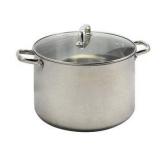 16 qt. Stainless Steel Stock Pot with Glass Lid | Retail $47