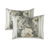 Full - Broadhaven Emery 7-pc. Embellished Comforter Set - one comforter, two shams, three decorative pillows, one bed skirt | Retail $119