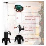 Beer Giraffe Dispenser, 100oz/3.2 qt Mimosa Tower Dispensers with Ice Tube and LED Light, 3L Tabletop Drink Tower Dispenser for Beer, Margarita, Liquor, Beverage | Retail $59