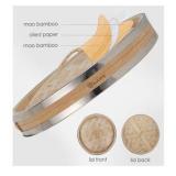 11.8-Inch Vertical Bamboo Steamer Basket, 2-Tier with Stainless Steel Rings,  Cooking Pot for Buns Dumplings Rice Vegetables Dim Sum