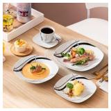 VEWEET Fiona Porcelain Dinnerware Set - 30 Piece | Retail $100 | Place Setting for 6 People |