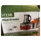 SPZTJK 3-Speed Electric Food Processor: Meat Grinder, Vegetable Chopper & Baby Food Maker - 300W, 2 Bowls (8 Cup Stainless Steel+8 Cup Glass), Quiet Operation