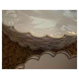 Plastic Party Plates With Gold Accents Two Sizes, 50 Plates of Big Size, 40 of Smaller Plates
