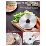 FOHERE 200W Meat Slicer Machine for Home, Electric Food Slicer with Two 7.5" Sharp Stainless Steel Blade(Serrated + Smooth) 0-15mm Precise Thickness Deli Meat Slicer for Bread Fruit Vegetable(Silver) 