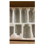 12 pack glass bud vases 4”-5” in height