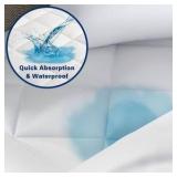 Sleep Philosophy Waterproof Sofa Bed Mattress Protector, Holden Sofa Bed Queen Mattress Pad, 3M Scotchgard, Microfiber Mattress Topper Fitted Elastic Pocket Fits Up to 8 Inch, Queen 60x72, White