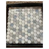 AZUL 1" HEXAGON MARBLE MOSAIC TILE POLISHED 11.8Lx11.6W ~ 0.95 sq ft per sheet | Retail $52/sheet | 8 sheets in box