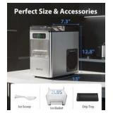 SenCre Nugget Ice Maker 40lbs/Day, Countertop Ice Maker Soft Chewable Ice, Retail $500,  Ice Makers One-Click & Self-Cleaning, Crushed Pellet Ice Machine with Scoop&Basket for Home/Kitchen/Office, Sta