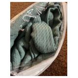 Full/Queen Madison Park 100% Egyptian Cotton Lightweight Summer Blanket, Breathable Waffle Knit Design, Soft Cozy All-Season Throw for Bed, Couch or Sofa, Teal Full/Queen Size (90"x90“)