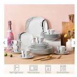 VEWEET Fiona Porcelain Dinnerware Set - 30 Piece | Retail $100 | Place Setting for 6 People |