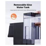 Hot Iced Coffee Maker with Bold Setting, Single Serve Coffee Maker for K Cup and Grounds, 6-14 oz Brew Sizes, 50 oz Removable Water Tank, One Cup Coffee Machine, Black | Retail $65