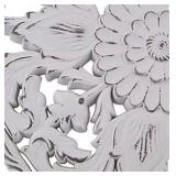 Madison Park Botanical Distressed Carved Wood 2-pc. Wall Art Set | Retail $150