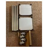 Shimeyao 14" x 14" x 31" Rice Warmer Stand Stainless Steel Rice Warmer Stand with 2 Shelves and 4 Casters Cooking Equipment Storage for Kitchen Restaurant - storage shelf only - rice warmer not includ
