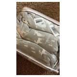 Queen - Woolrich Cotton Sheet Set Cottage Charms Print, 100% Cotton Flannel Sheets Warm & Fuzzy Bedding Set Queen Size Sheets, Fitted Pocket Fits Up to 14" Mattress, Queen Grey Moose, 4 Piece