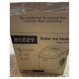 ecozy Portable Ice Makers Countertop, 8 Cubes in 6 Mins, 26lbs/Day, Bullet Ice Maker Machine with 2 Ice Sizes, Self-Cleaning Ice Maker with Carry Handle for Home/Kitchen/Party/Travel - 2026 Version