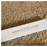 Magnetic knife holder for wall, No Drilling 20 Inch walnut knife magnetic strip, Powerful knife magnet rack, include Adhesive Tape and screws for Knives, Utensils, and Tools - Retail $45