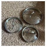 Daniks Tokio Stainless Steel Cookware Set, 6-Piece – 2 qt, 3 qt, 4.5 qt Pots with Glass Strainer Lids, 2qt lid is slightly bent as pictured but can be bent back. Induction Ready, Dishwasher Safe, Me