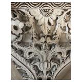 Madison Park Botanical Distressed Carved Wood 2-pc. Wall Art Set | Retail $150